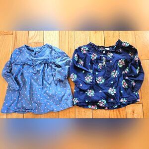 Carter's Baby Girl Shirt Bundle Size 18 Months 100% Cotton